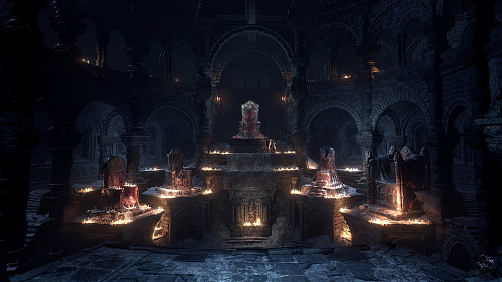 altar digital wallpaper, Dark Souls III, Firelink Shrine, video games