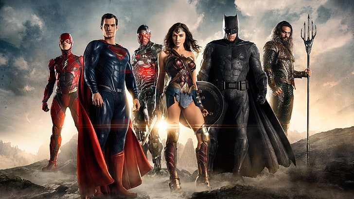 Justice League wallpaper, Batman, Wonder Woman, Aquaman, Flash