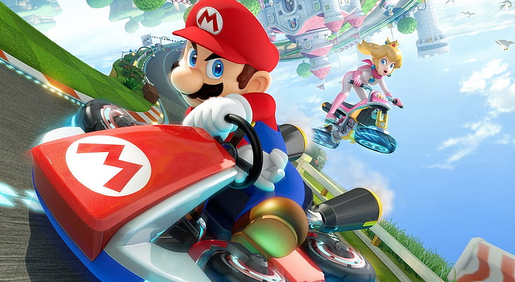 Mario Kart 8 2014, Super Mario Kart wallpaper, Games, childhood, HD wallpaper
