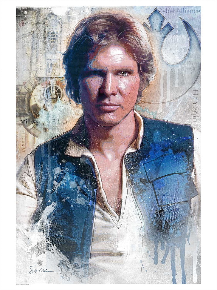 Star Wars, Join the Alliance, Han Solo, one person, portrait
