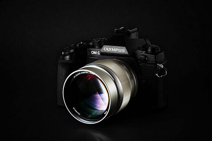 black and silver Olympus DSLR camera, lens, camera - Photographic Equipment, HD wallpaper