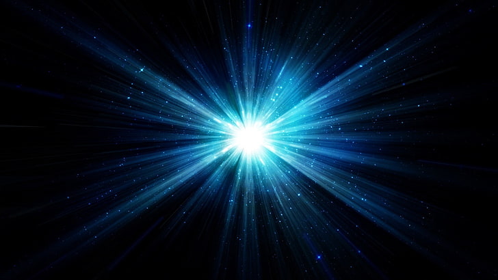 HD wallpaper: blue and black light ray, minimalism, digital art, stars,  supernova | Wallpaper Flare