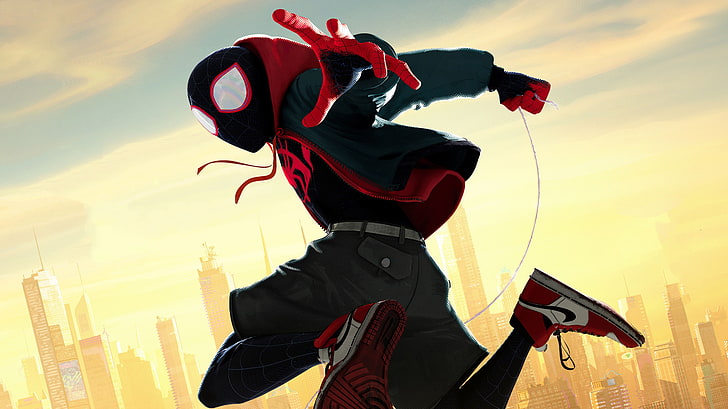 Wallpaper Amazing Miles Morales, Spider-man, Miles Morales, Cyberpunk, Art,  Background - Download Free Image