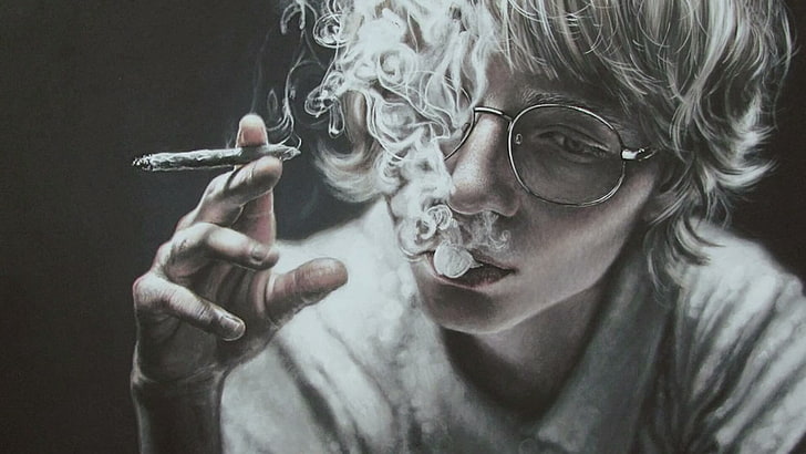 HD wallpaper: drawing, illustration, smoke, smoking, hand ...