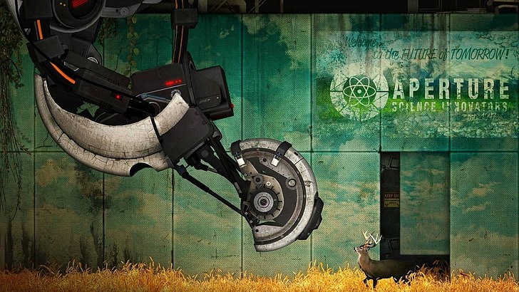 Aperture wallpaper, video games, artwork, Portal (game), Portal 2, HD wallpaper