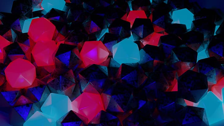 render, icosahedron, HD wallpaper