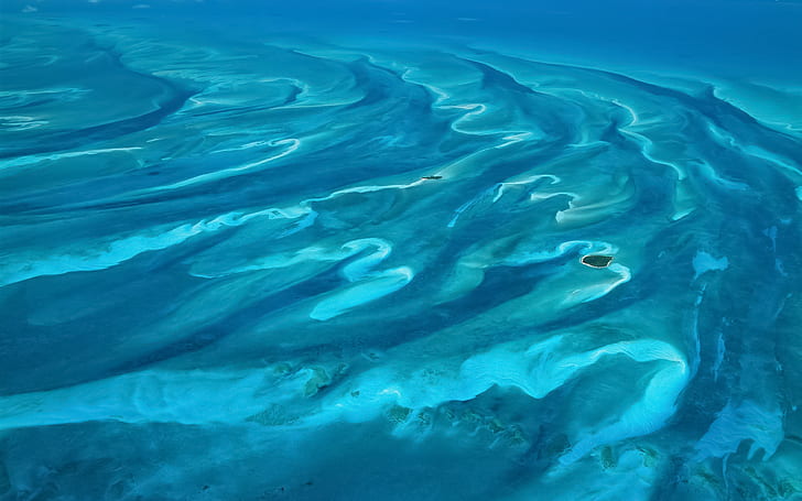 aerial, Bahamas, water, sea, nature