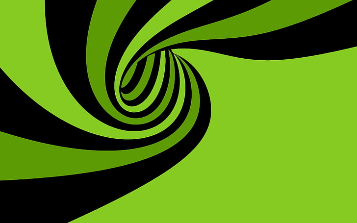 HD wallpaper: black and green striped illusion digital wallpaper, spiral,  vector art | Wallpaper Flare