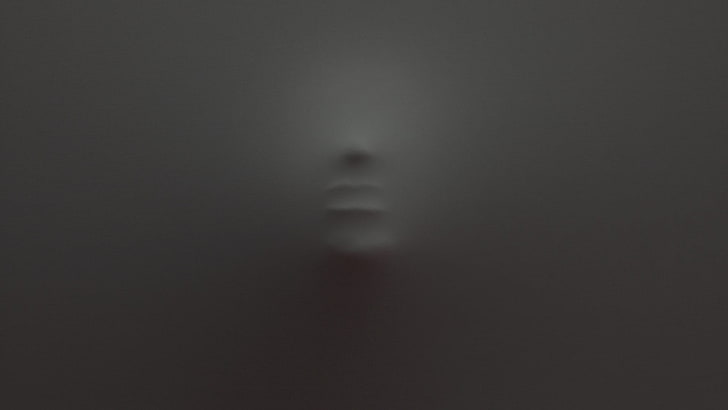 white wall face, horror, spooky, monochrome, minimalism, unrecognizable person