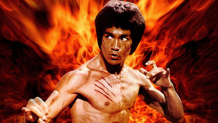 Bruce Lee, Movie, Enter the Dragon, Martial Arts, fire - Natural Phenomenon