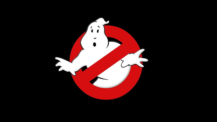 Ghostbuster graphic wallpaper, Ghostbusters, studio shot, black background