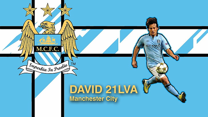 blue, city, david, football, league, manchester, player, premier, HD wallpaper