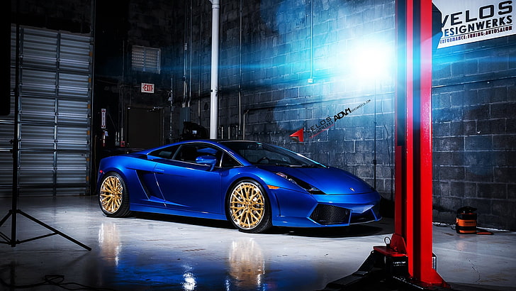 Lamborghini, Lamborghini Gallardo, supercars, vehicle, blue cars, HD wallpaper