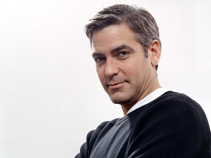 George Clooney, actor, hollywood, gray-haired, celebrity, men, HD wallpaper