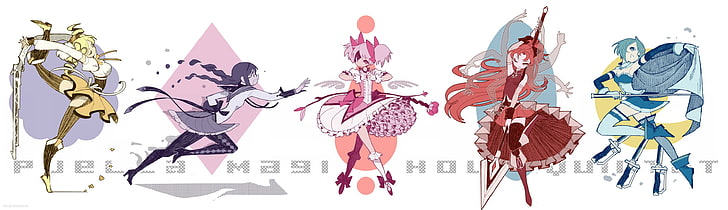 Mahou Shoujo Madoka Magica, Akemi Homura, Kaname Madoka, Tomoe Mami, HD wallpaper