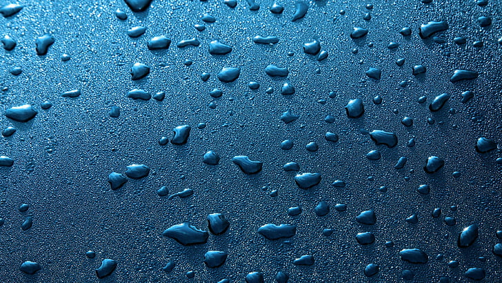water, blue, drop, azure, macro photography, close up, liquid bubble, HD wallpaper