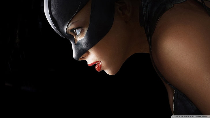 Catwoman, Halle Berry, ebony, one person, human body part, young adult, HD wallpaper