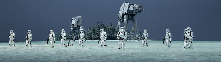 storm troopers, Star Wars, Rogue One: A Star Wars Story, AT-AT Walker, HD wallpaper