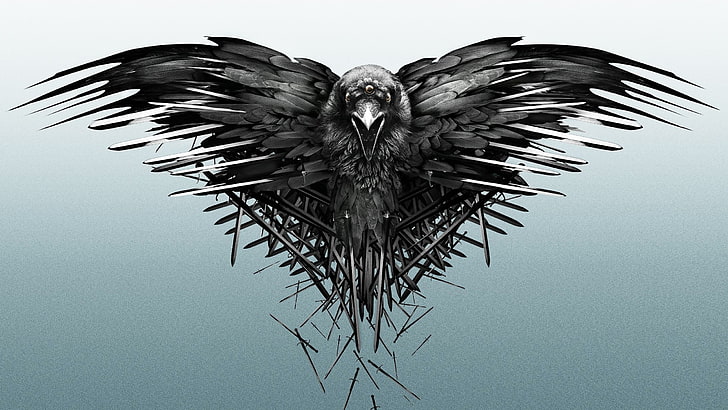 gray bird illustration, Game of Thrones, raven, eagle - Bird