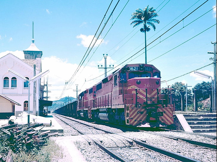 train, R.F.F.S.A, diesel locomotive, rail transportation, track, HD wallpaper