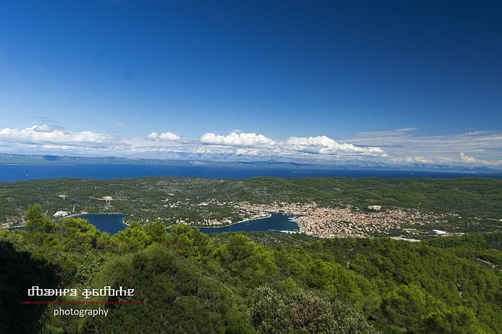 Vela Luka, Croatia, panoramas, Hrvatska, Korčula, landscape, HD wallpaper