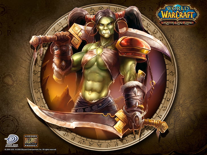 wow female orc game swords video Weapons HD, games, world of warcraft, HD wallpaper