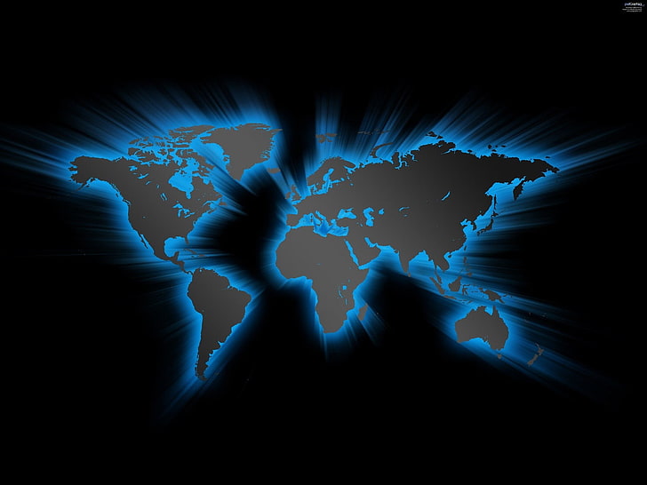 HD wallpaper: world map poster, blue, abstract, illuminated, global  communications | Wallpaper Flare