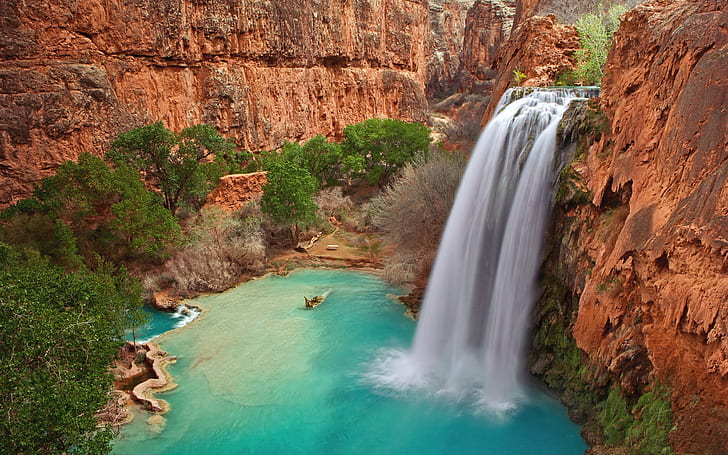 Havasu Falls, Grand Canyon National Park in Arizona, HD wallpaper