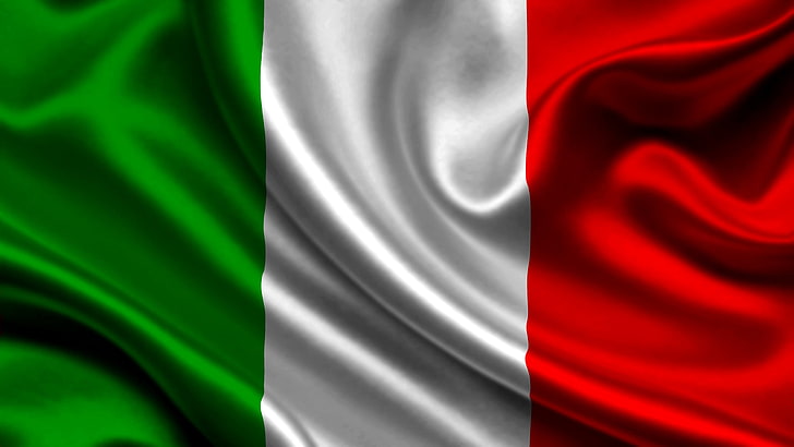 Italy flag, backgrounds, full frame, textile, red, pattern, abstract, HD wallpaper