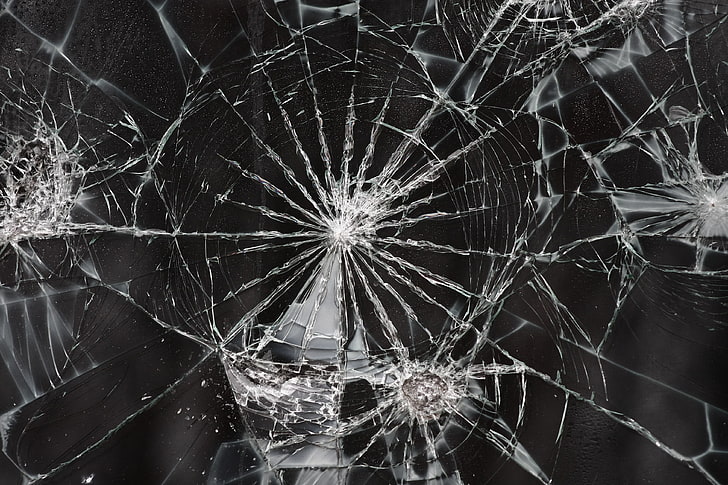 shattered glass, cracks, texture, surface, abstract, broken, cracked, HD wallpaper