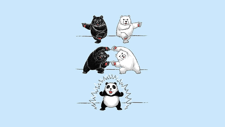 HD wallpaper: Dragon Ball Z, panda, humor, bears | Wallpaper Flare