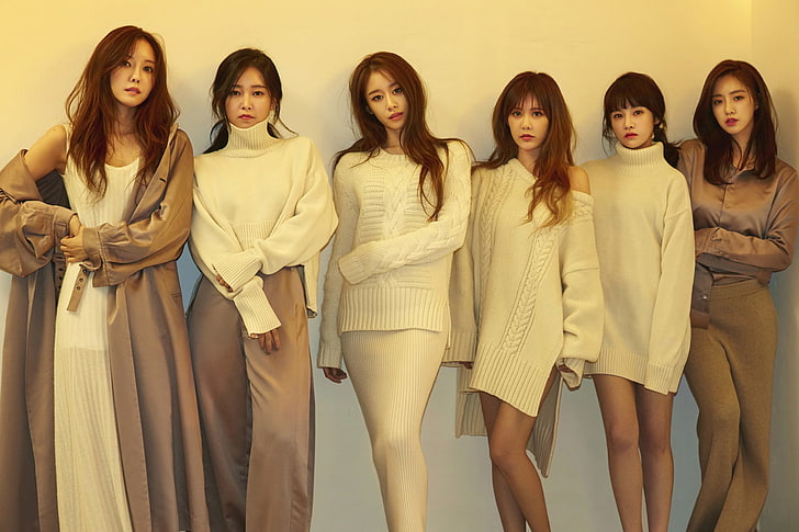 K-pop, T-ara, Asian, women, group of people, portrait, friendship, HD wallpaper