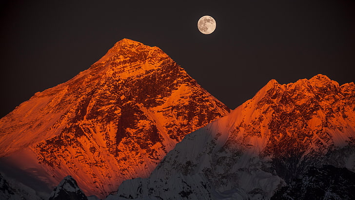 peaks, asia, nepal, annapurna base camp, mount qomolangma, himalayas, HD wallpaper