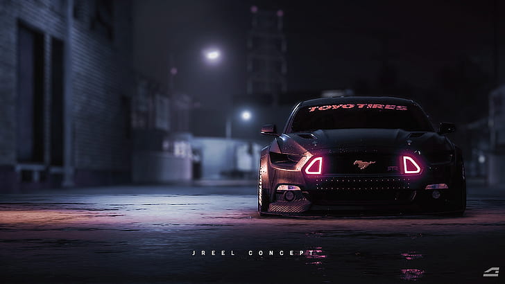 Mustang, Ford, Auto, The game, Machine, NFS, Ford Mustang, Rendering, HD wallpaper