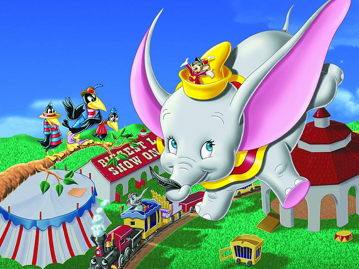 Flying Elephant, Disney Dumbo wallpaper, Cartoons, representation