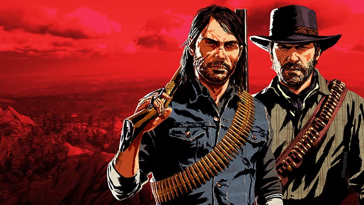 Red Dead Redemption, Red Dead Redemption 2, Arthur Morgan, John Marston, HD wallpaper