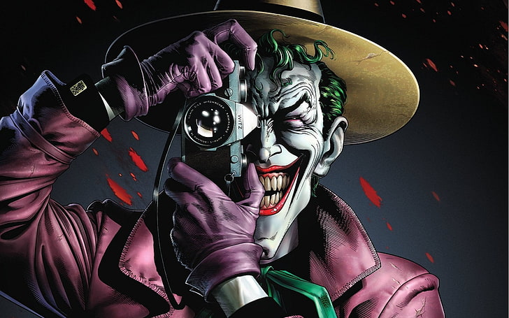 HD The Killing Joke 2016, The Joker holding camera | Wallpaper Flare