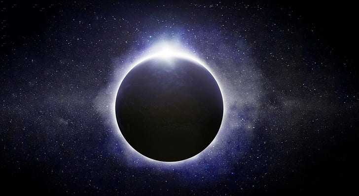 solar eclipse, space, astronomy, star - space, night, planet - space