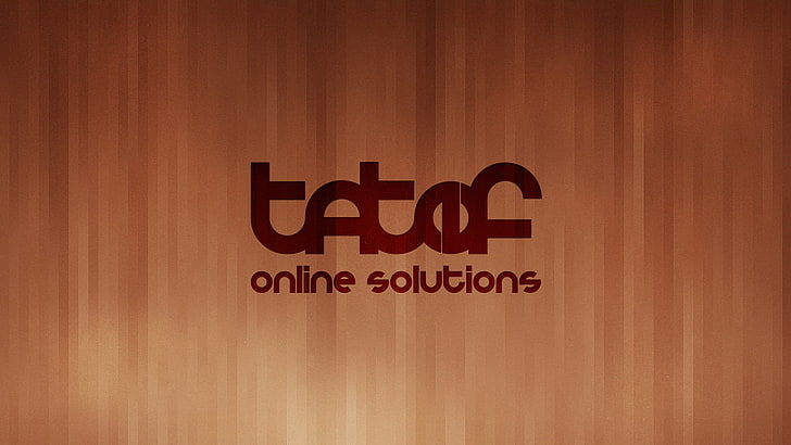 Tatof online solutions logo, digital art, typography, text, western script