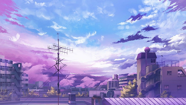 Anime city, fantasy world, anime girls, orange hair, cityscape, scenery,  Anime, HD wallpaper | Peakpx