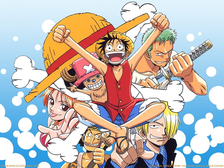 One Piece wallpaper, anime, Monkey D. Luffy, Tony Tony Chopper