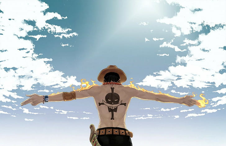 Portgas D. Ace, One Piece, anime, HD wallpaper