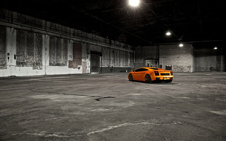 Lamborghini Gallardo Warehouse HD, cars, HD wallpaper
