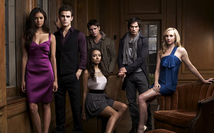 The Vampire Diaries Cast, HD wallpaper