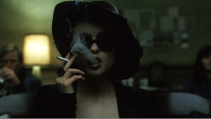 black sunglasses, bonham, carter, cigarettes, club, fight, helena, HD wallpaper