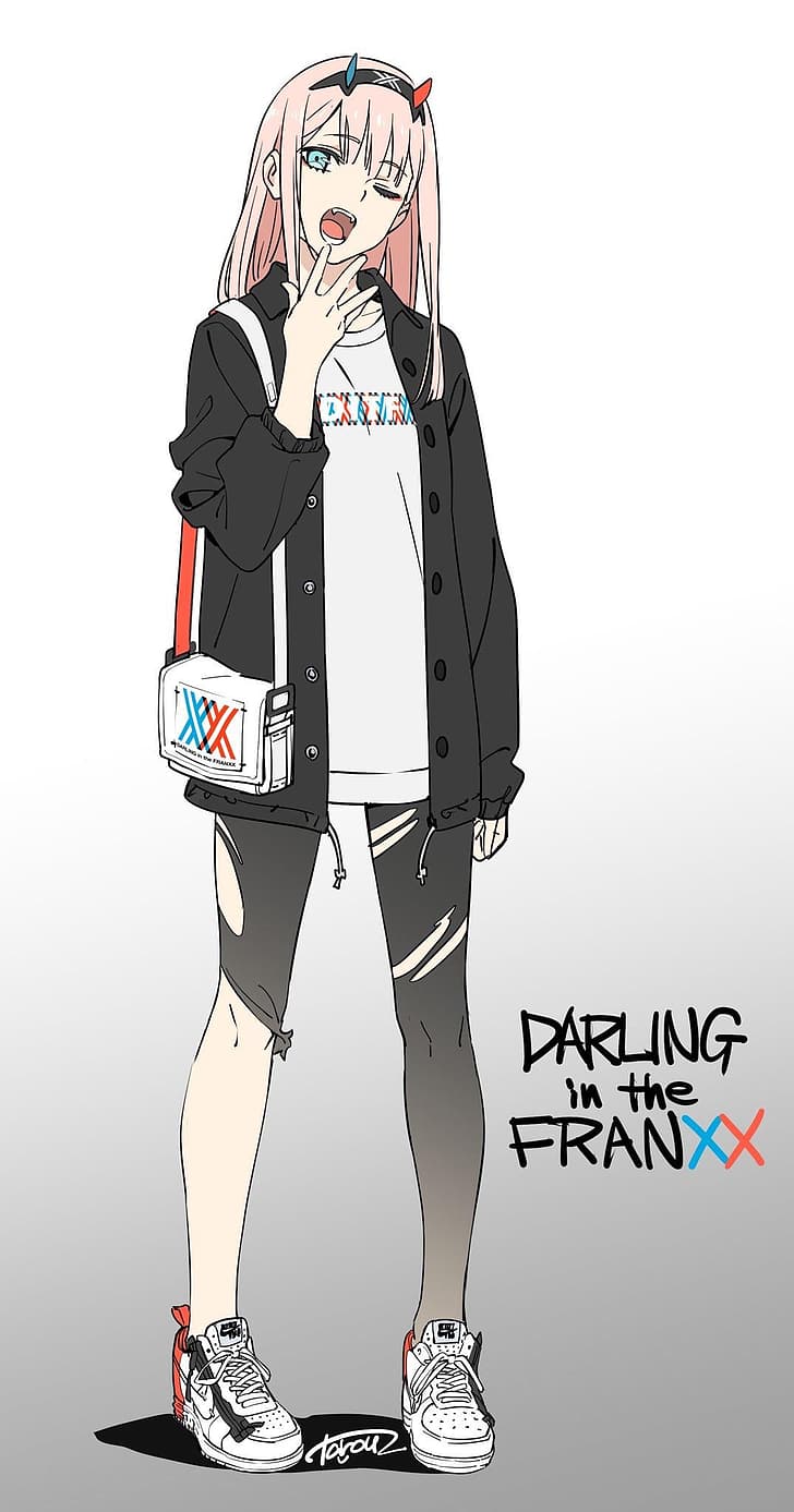 Darling in the FranXX, Zero Two (Darling in the FranXX), white background