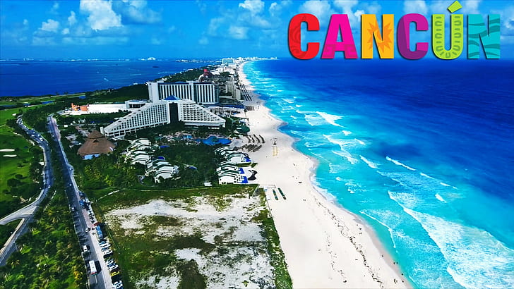 Cancun, blueberries, beach, hotel, HD wallpaper