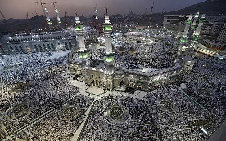 Muslim Pilgrims Pray Around The Holy Kaaba At The Grand Mosque, During The Annual Hajj Pilgrimage In Mecca
