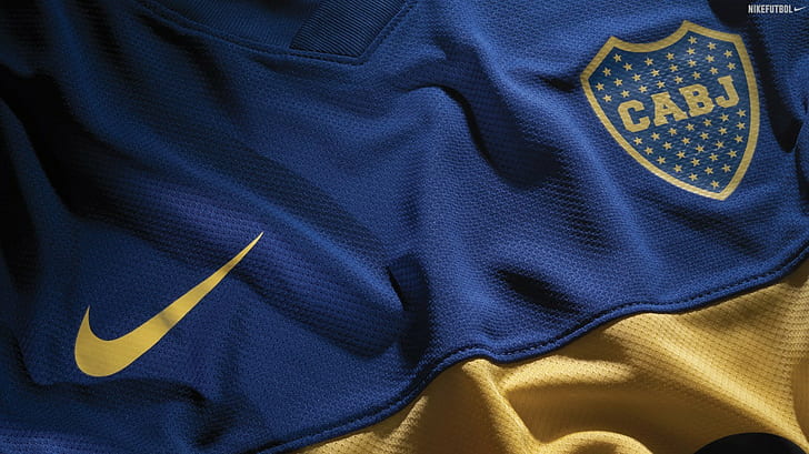 boca juniors blue yellow nike sport soccer, textile, clothing