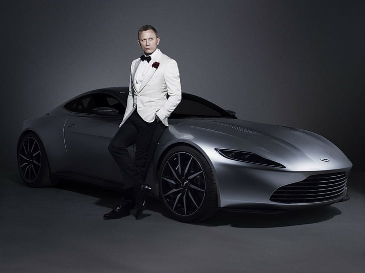 men, actor, celebrity, Daniel Craig, James Bond, 007, Aston Martin, HD wallpaper
